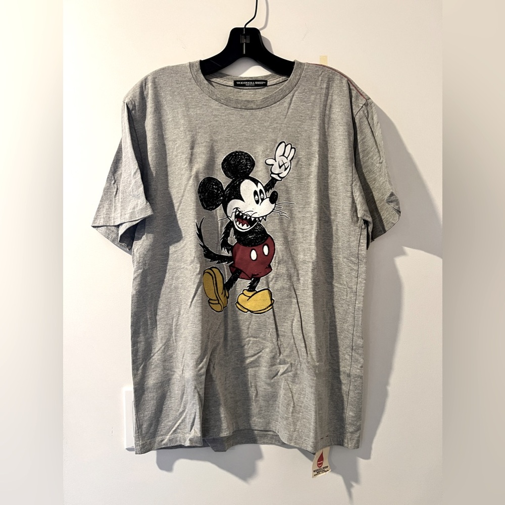 Wolves Kill Sheep Mickey Mouse T-Shirt Grey Sz. M *EUC* MSRP: $35+tax